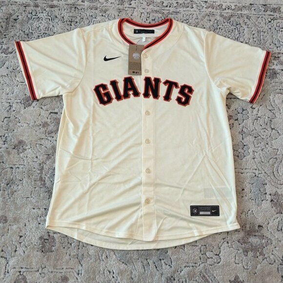 Nike Authentic San Francisco Giants Cream MLB Baseball Jersey Men's Sz: L - Picture 1 of 5